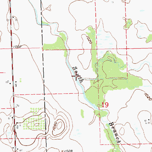 Topographic Map of Little Hog Creek, MI