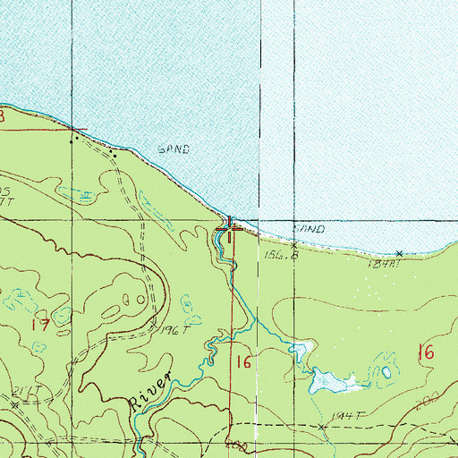 Topographic Map of Little Huron River, MI