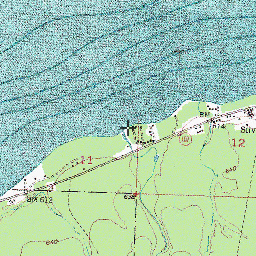 Topographic Map of Little Iron River, MI