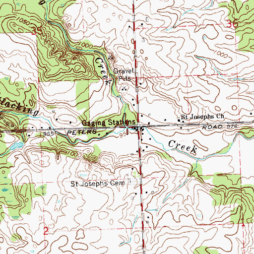 Topographic Map of Little Klacking Creek, MI