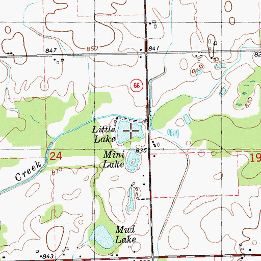 Topographic Map of Little Lake, MI