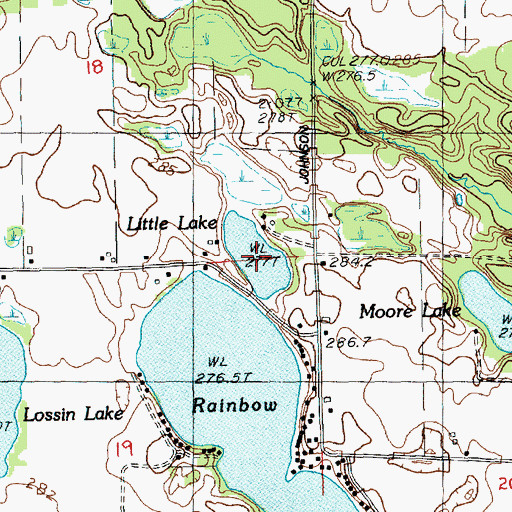 Topographic Map of Little Lake, MI
