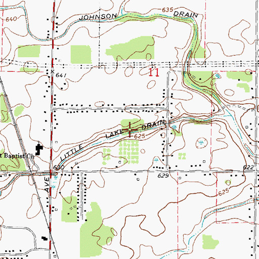 Topographic Map of Little Lake Drain, MI