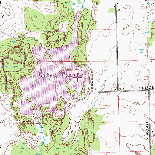Topographic Map of Little Lake Twenty, MI