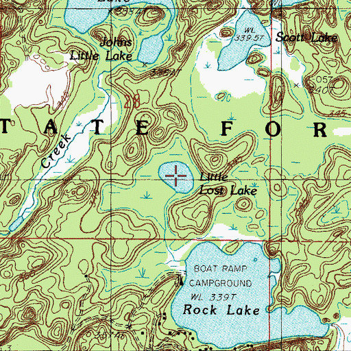 Topographic Map of Little Lost Lake, MI