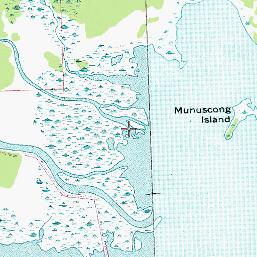 Topographic Map of Little Munuscong River, MI