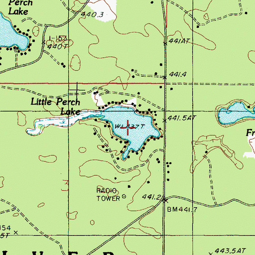 Topographic Map of Little Perch Lake, MI