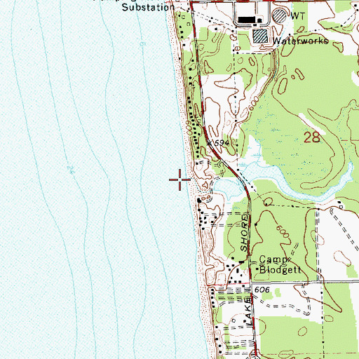 Topographic Map of Little Pigeon Creek, MI
