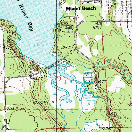 Topographic Map of Little Pigeon River, MI