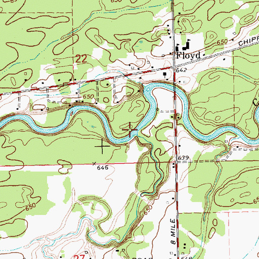Topographic Map of Little Salt Creek, MI