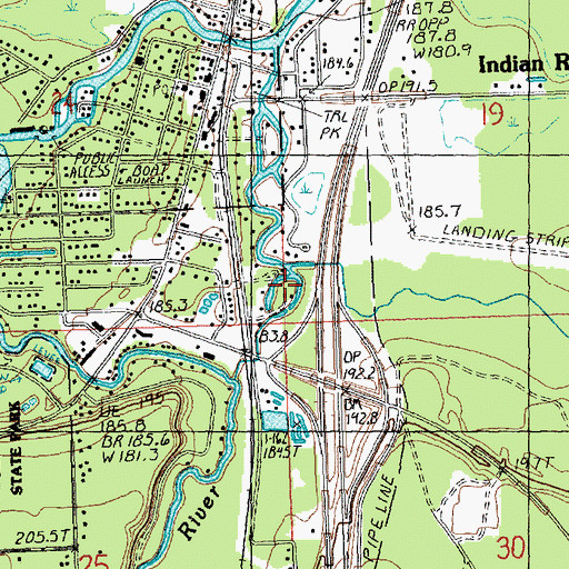 Topographic Map of Little Sturgeon River, MI