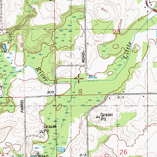 Topographic Map of Little Thornapple River, MI