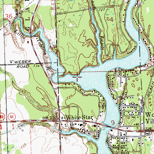 Topographic Map of Little Tobacco River, MI