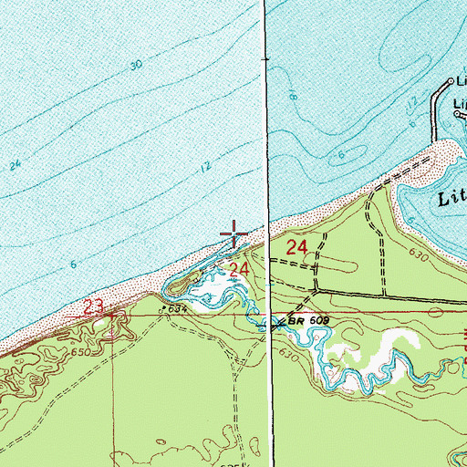 Topographic Map of Little Two Hearted River, MI