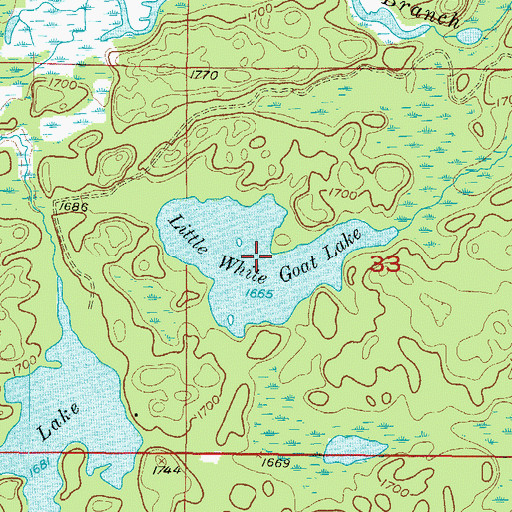 Topographic Map of Little White Goat Lake, MI