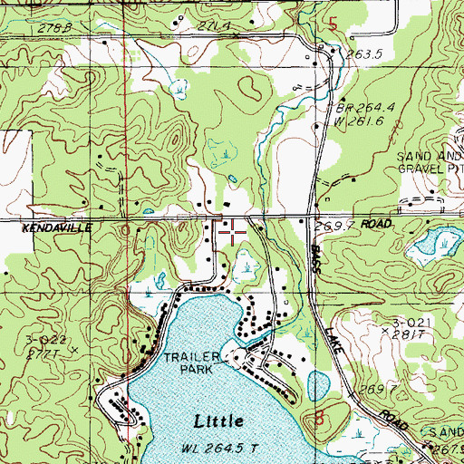 Topographic Map of Little Whitefish School, MI