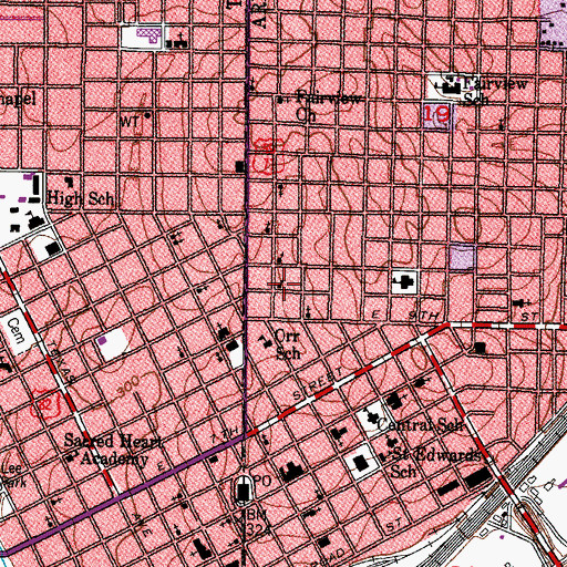 Topographic Map of Daniels School, AR