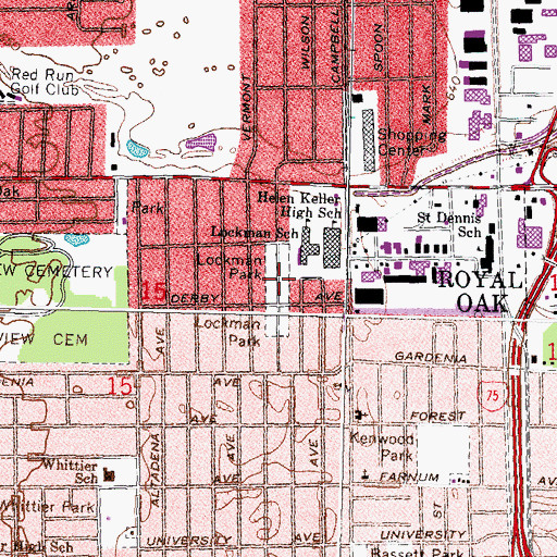 Topographic Map of Lockman Park, MI