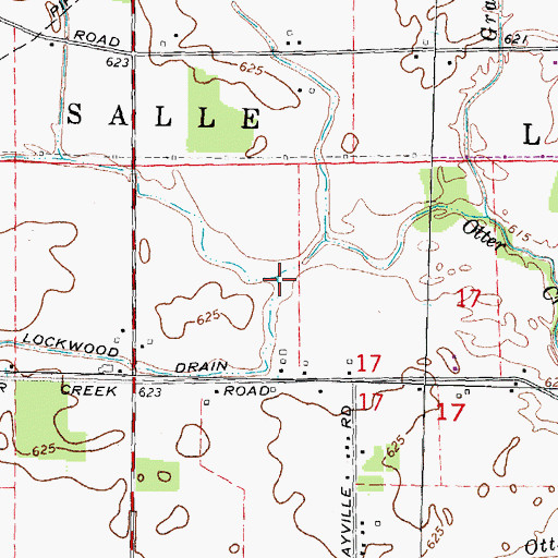 Topographic Map of Lockwood Drain, MI