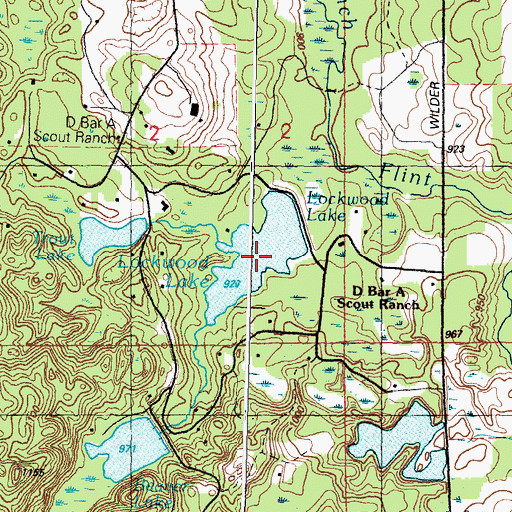 Topographic Map of Lockwood Lake, MI