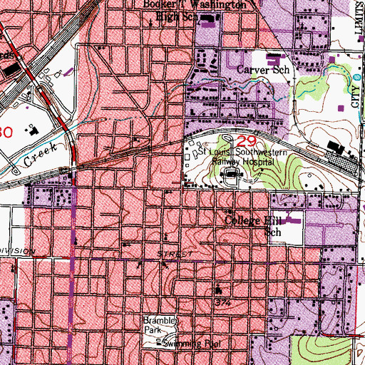 Topographic Map of First Church of the Nazarene, AR