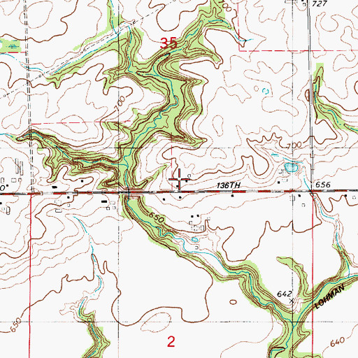 Topographic Map of Lohman School, MI