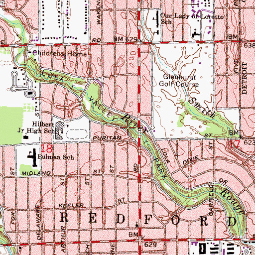 Topographic Map of Lola Valley Parkway, MI