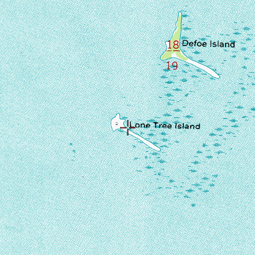 Topographic Map of Lone Tree Island, MI