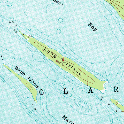 Topographic Map of Long Island, MI