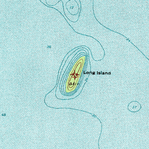 Topographic Map of Long Island, MI