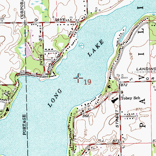 Topographic Map of Long Lake, MI