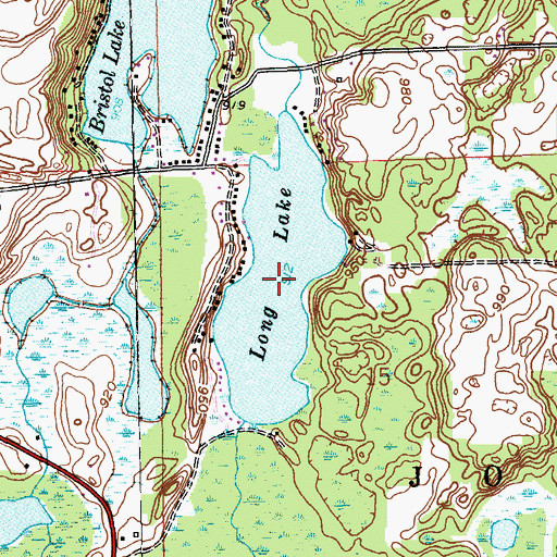 Topographic Map of Long Lake, MI