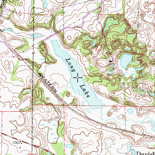 Topographic Map of Long Lake, MI