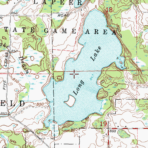 Topographic Map of Long Lake, MI