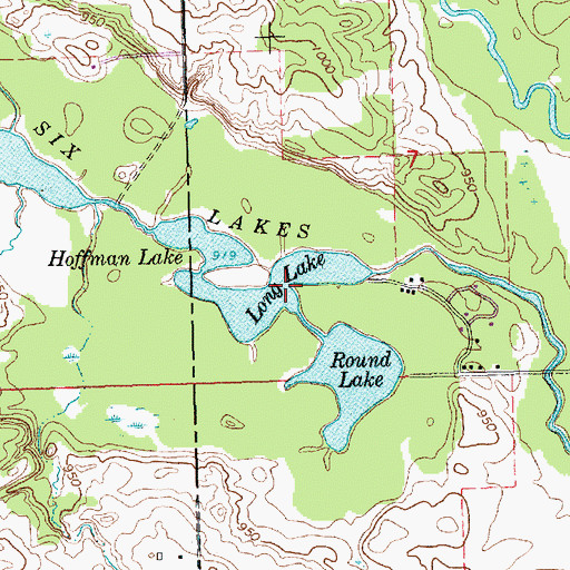Topographic Map of Long Lake, MI