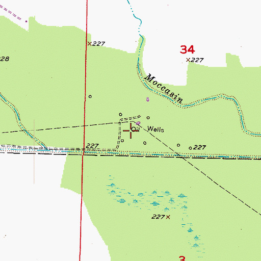 Topographic Map of Garland City Oil and Gas Field, AR