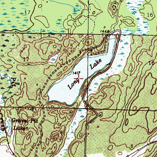 Topographic Map of Long Lake, MI