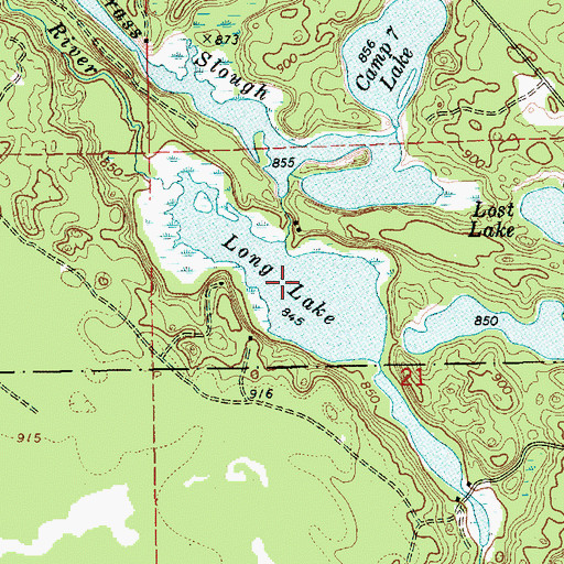 Topographic Map of Long Lake, MI