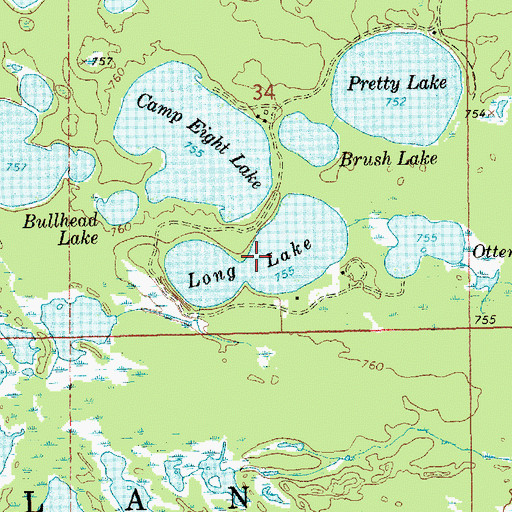 Topographic Map of Long Lake, MI
