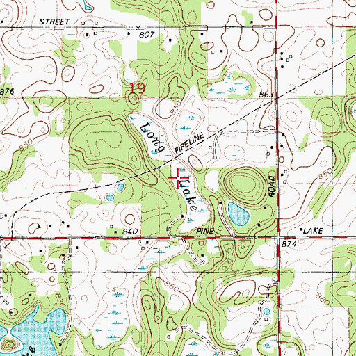 Topographic Map of Long Lake, MI