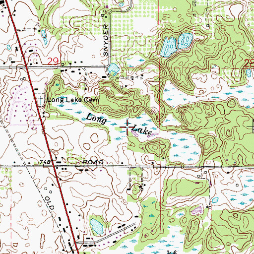Topographic Map of Long Lake, MI