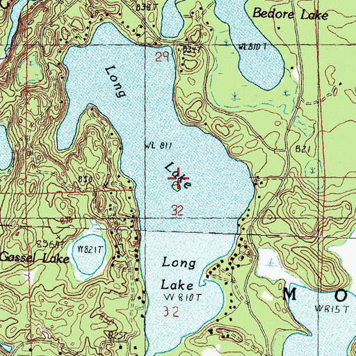 Topographic Map of Long Lake, MI