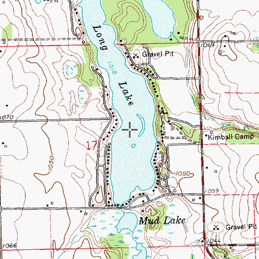 Topographic Map of Long Lake, MI