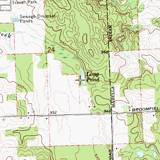 Topographic Map of Long Pond, MI
