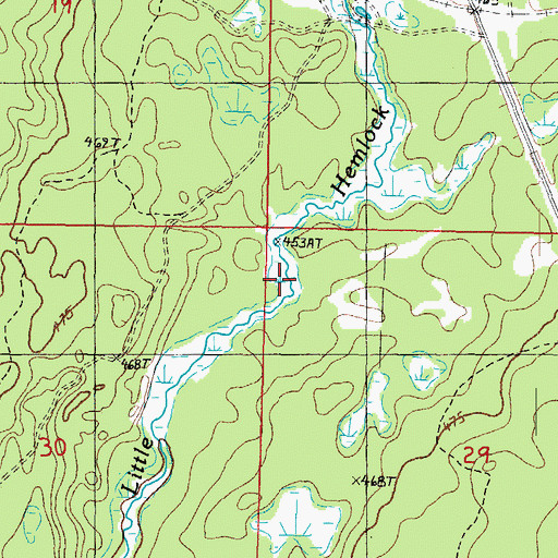 Topographic Map of Longs Creek, MI
