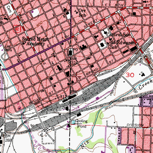 Topographic Map of Hole-In-The-Wall Park, AR