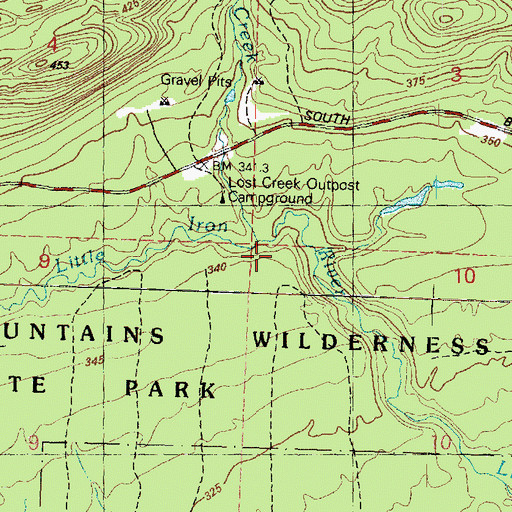 Topographic Map of Lost Creek, MI