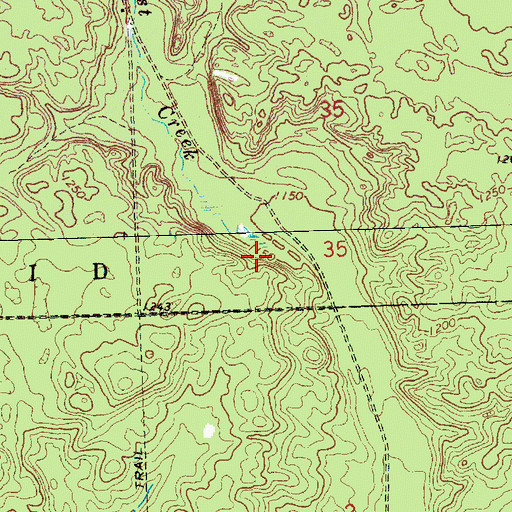 Topographic Map of Lost Creek, MI