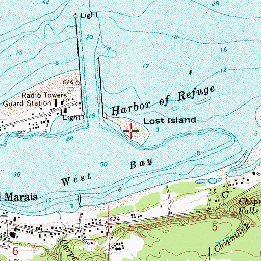 Topographic Map of Lost Island, MI