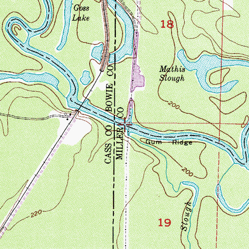 Topographic Map of Line Ferry (historical), AR
